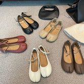 LIZAKOSHT  -  Fashion Split Toe Women Flat Mary Jane Shoes Casual Tabi Ninja Ballet Ladies Slip On Loafer Soft Ballerina Comfort Moccasin